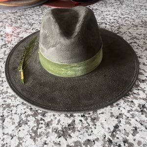Stylish Olive Green Wide Brim Hat